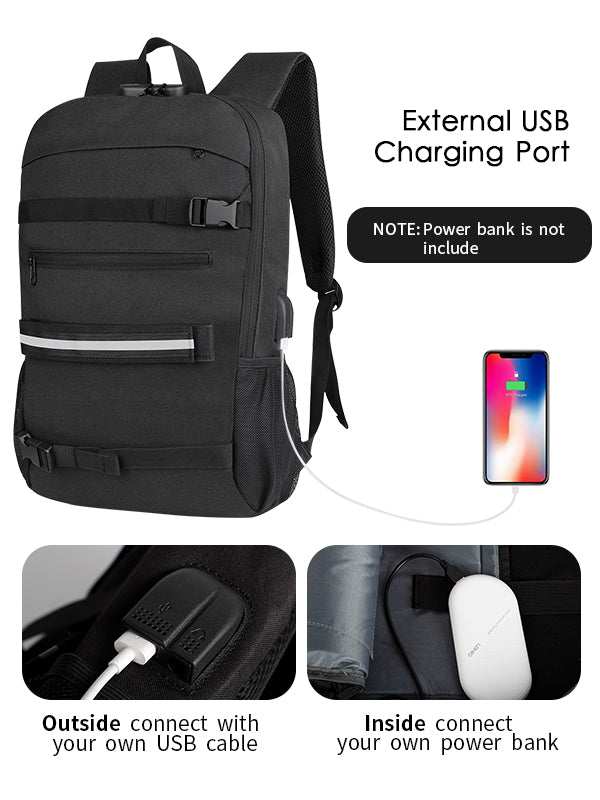 Simbow Multi-functional Skateboard Backpack Laptop Rucksack, Water Resistant