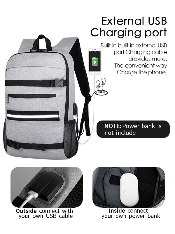 Simbow Multi-functional Skateboard Backpack Laptop Rucksack, Water Resistant