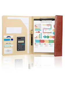 Tri-fold Portfolio Folder Document File Folder Brown