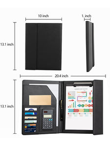 Tri-fold Portfolio Folder pocket file folder Black