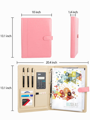 Binder Conference Folder Document Folder Pink