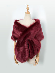 Women Faux Fur Shawl