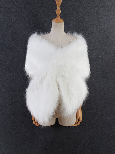 Women Faux Fur Shawl