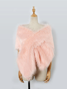 Women Faux Fur Shawl