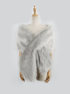 Women Faux Fur Shawl