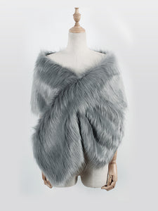 Women Faux Fur Shawl