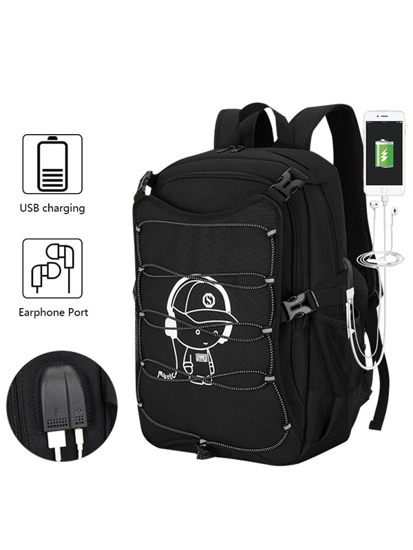 Simbow Skate Roller and Helmet Backpack Black backpack for sports and laptop