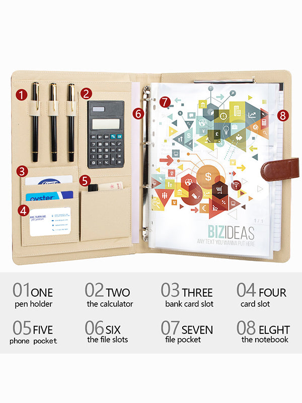 Binder Conference Folder Business File Folder Brown