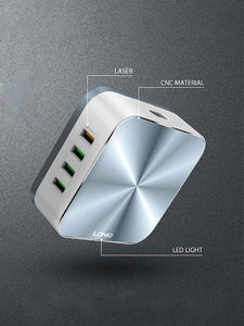 USB Quick Charger With 1 QC 3.0 Port, 50W 7-Port