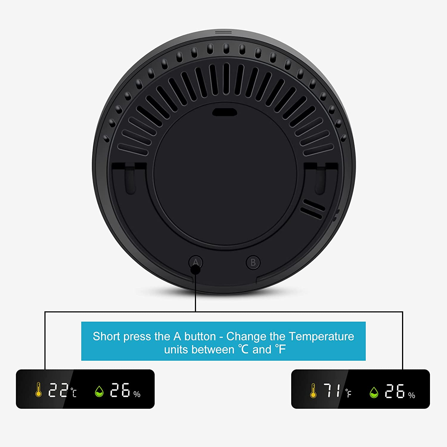 Therm La Mode CO2 messgerät  3-in-1 Messgerät luftqualität, Erkennt Kohlendioxidtemperatur Und Feuchtigkeit, CO2 messgerät raumluft Mit Präzisem NDIR-Sensor, Geeignet Für Zuhause, Büro Und Schule