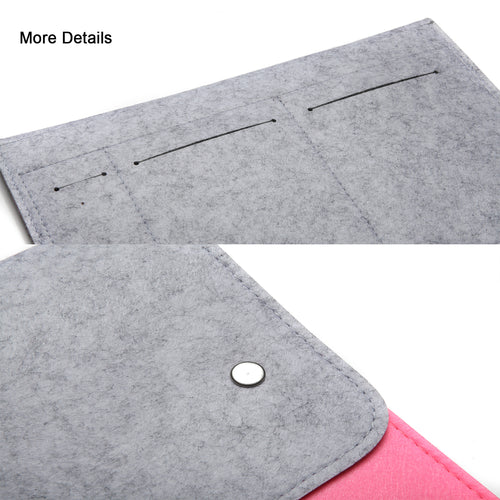 Laptop Case - Felt, Grey & Pink